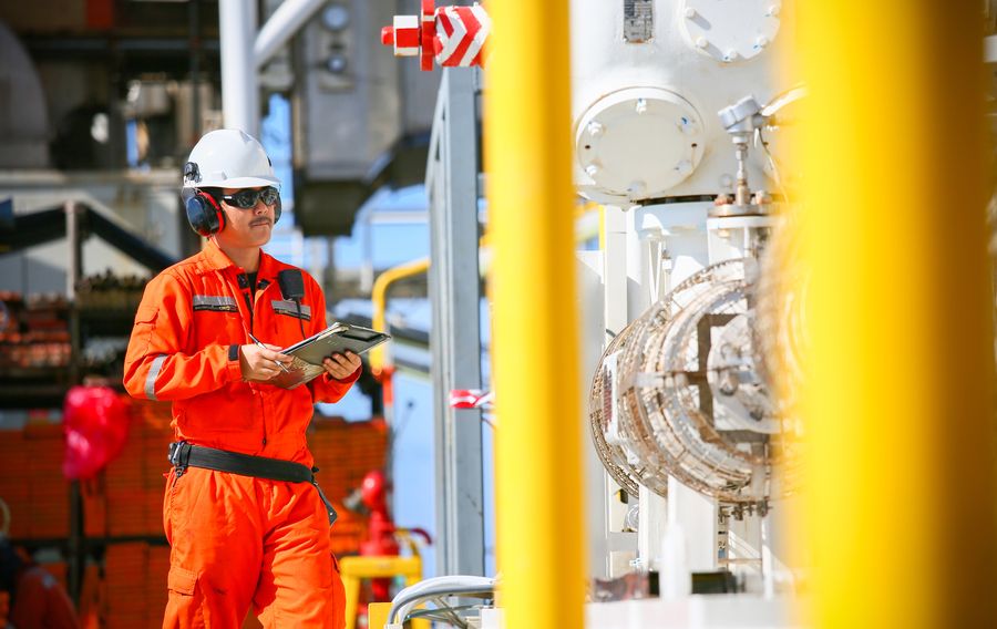 Engineer at an industrial plant